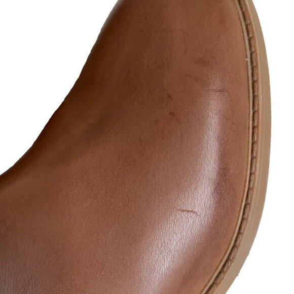 CHARTER CLUB Jeneavva Ankle Zipper Faux Leather Booties Women Brown Size 6.5 - Picture 5 of 8